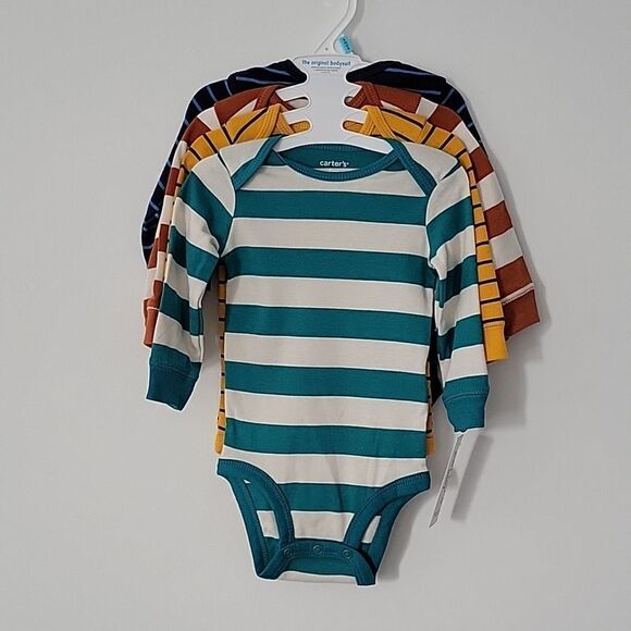 NWT Carter's Long Sleeve 4pc Bodysuit 6 months - Picture 1 of 7